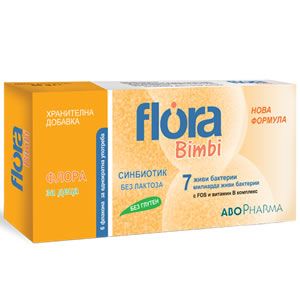 AboPharma Flora Bimbi 7 Синбиотик за деца за поддържане на чревния баланс 6 флакона