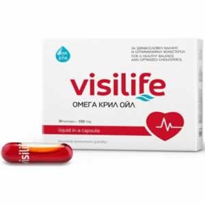 Vitaslim Висилайф Омега крил ойл х 30 капсули Използва се при повишен холестерол и сърдечно-съдови проблеми. Подобрява кръвообращението и подсилва способността за запаметяване и концентрация