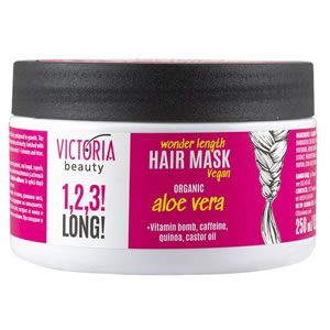Victoria Beauty Long Маска за коса 250мл  Обогатен с кофеин, витамини, сок от алое, екстракт от киноа и рициново масло.