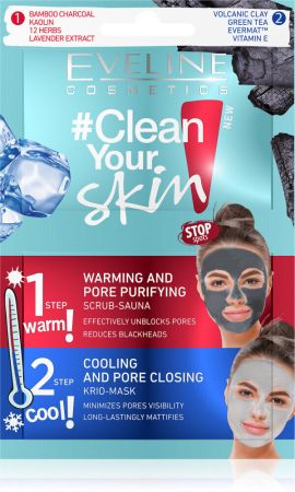 EVELINE COSMETICS маска за лице - Clean Your Skin Scrub-Sauna And Krio Mask