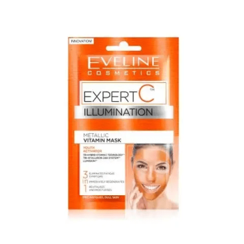 Eveline Expert C Витаминна маска за лице 3в1 за суха и уморена кожа, 2 броя х5 мл