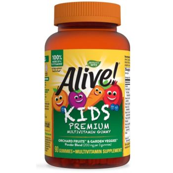 Nature's Way Alive Kids Premium Алайв мултивитамини за деца х90 желирани таблетки
