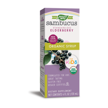 Nature's Way Sambucus Organic Syrup Kids Сироп за деца с черен бъз за силен имунитет 120 мл