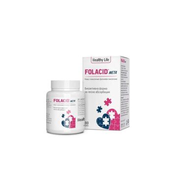 Healthy Life Folacid Meta Фолиевата киселина х90 таблетки
