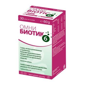 Omni Biotic 6 Синбиотик за чревно здраве 2 гр 30 дози