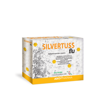 AboPharma Silvertuss Flu Противовирусен продукт с мощен ефект 10 сашета