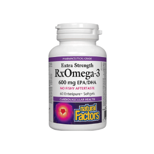RxOmega-3 Extra Strength Рибено масло 1170 mg (600 mg EPA/DHA) х 60 В подкрепа на сърдечно-съдовата система и поддържане нормални нива на триглицеридите и холестерола. Фармацевтичен стандарт.