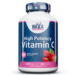 HAYA LABS Vitamin C 1,000mg with Rose Hips 100 tabs