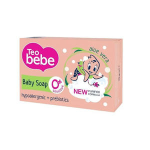 Teo Bebe Бебешки крем-сапун с екстракт от алое вера 0+ месеца 75 гр Сапунът подхранва благодарение на полезното действие на витамин Е.