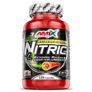 AMIX Nitric 125 Caps Насърчава изграждането на мускулна маса като повишва силата и енергията