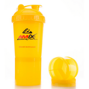 AMIX Shaker Monster Bottle е съсСтрахотен дизайн с няколко отделения за съхранение на различни видове добавки