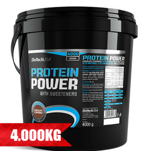 BIOTECH USA Protein Power 4000g Ускорява възстановяването и подпомага изграждането на мускулна маса.Има много ниско количество въглехидрати.