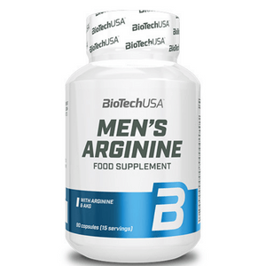 BIOTECH USA Men Arginine 90 Caps Всички нужни съставки за сексуална мощ. Съдържа витамини и минерали като помага при стрес.