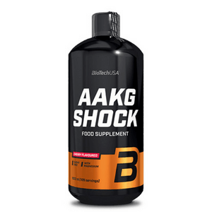BIOTECH USA AAKG Shock Extreme 1000ml  е Течна формула която увеличава силата. Стимулира растежа на мускулна маса и осигурява мощно мускулно напомпване