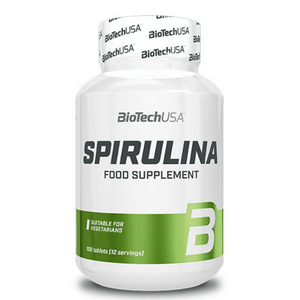 BIOTECH USA Spirulina 450mg 100 Tabs Повишава силата и ускорява възстановяването след болест или нараняване. Богат на полезни мастни киселини като повишава функциите на имунната система