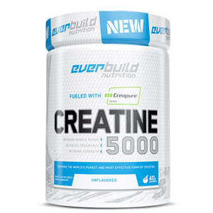 EVERBUILD Creapure Creatine 5000 200g e Най-поулярнипя микронизиран креатин, гарантирани 99.95% чистота на продукта. Насърчава покачването на мускулна маса утвърдено качество.
