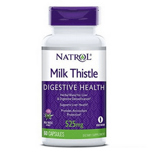 NATROL Milk Thistle Digestive 525mg 60 Tabs Поддържа здравето на черния дроб като премахва токсините.Мощен антиоксидантен и имуностимулиращ ефект