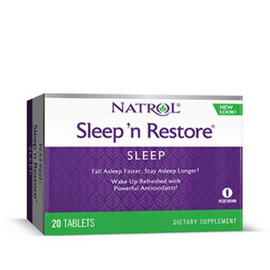 NATROL Sleep N Restore 20 Tabs Стимулира бързото заспиване и така подобрява възстановяването. Стимулира отделянето на важни хормони