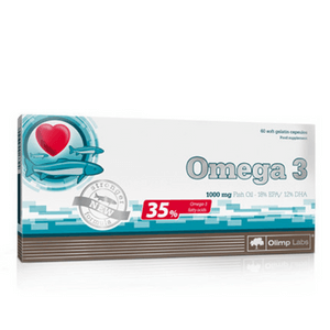 OLIMP Omega 3 35% 60 Caps Подпомага нервната система и работи В подкепа на сърцето. Улеснява движенито като подпомага ставите и костите.