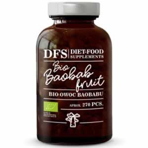 Diet Food Bio Baobab Fruit 270 Tabs. е Високо съдържание на пектин. Подобрява чревните функции и регулира нивата на холестерола. Осигурява антиоксидантна защита