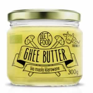Diet Food Bio Ghee Butter / Био пречистено краве масло - Гхи 300g е Отличен заместител на други мазнини използвани в кухнята. Той е богат източник на витамини, мастни киселини и ценни антиоксиданти.