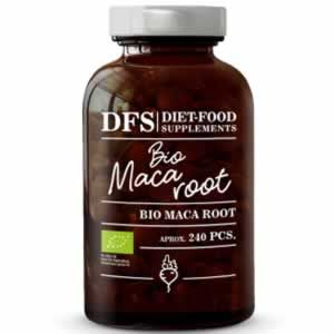 Diet Food Bio Maca 500 mg 240 Tabs Подпомага репродуктивната система и облекчава предменструалните симптоми и симптомите на менопауза. Стимулира имунната система и подобрява настроението.