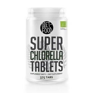 Diet Food Super Chlorella Tablets / Био хлорела таблетки 375 Tabs Хлорела подпомага прочистването на организма от токсини, също е богат източник на протеин /около 60% от хлорела/ и витамини от група В.
