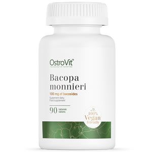 OstroVit Bacopa Monnieri 90 Tabs Действа като адаптоген помага на организма да се адаптира към неблагоприятни условия (стресови ситуации, повишени умствени натоварвания)