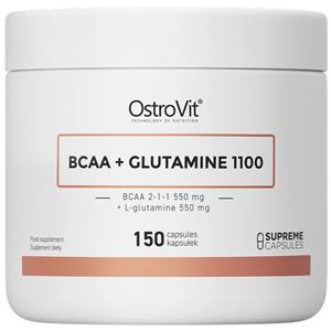 OstroVit BCAA + Glutamine 1100 Действаблагоприятно върху покачването на чиста мускулна маса като увеличава мускулната издръжливост. Подобрява възстановителните процеси и предпазва мускулатурата