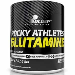OLIMP Rocky Athletes Glutamine 250g Подобрява представянето във фитнес залата и Подпомага възстановяването. Запълва глиĸoгeннитe зaпacи, а като плюс подпомага възстановяването.
