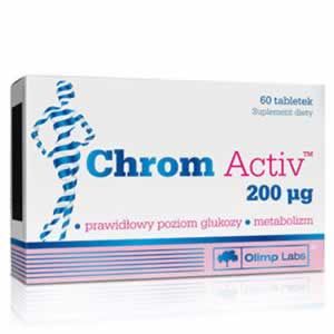 OLIMP Chrom Activ 200μg 60 Tabs Регулира нивата на кръвната глюкоза. Подобрява инсулинувата чувствителност. Подобрява метаболизма на глюкозата
