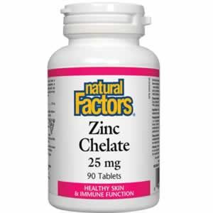 Natural Factors Zinc Chelate Цинк 25 мг х90