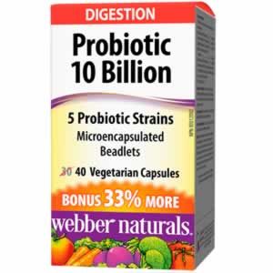 Пробиотик 10 млрд х 40 капсули Допринася за поддържане на здравословна микрофлора на стомашно-чревния тракт и потиска растежа на патогенните бактерии.