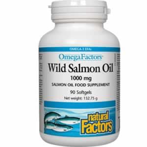 Natural Factors Wild Salmon Oil Масло от дива сьомга 1000мг х90 капсули