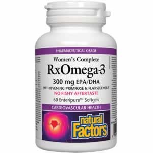 RxOmega-3 Women's Complete (300 mg EPA/DHA) х 60  В подкрепа на сърдечно-съдовата система. Специализирана грижа за женското здраве по време на менструалния цикъл и при менопауза.