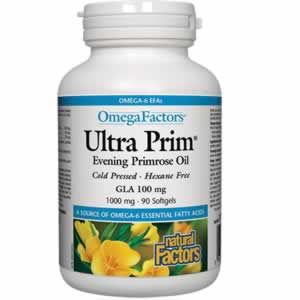 Ultra Prim Вечерна иглика масло GLA 1000 mg х 90  e В подкрепа на хормоналния баланс, сърдечно-съдовата система, кожата и зрението
