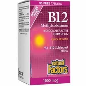 Витамин B12 (метилкобаламин) 1000 µg x 210 Предоставя ефективна подкрепа за мозъка. Подпомага паметта и ученето. Насърчава бдителността и способността за концентрация