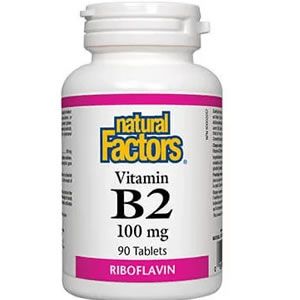 Vitamin B2/ Витамин B2 (рибофлавин) 100 mg, 90 таблетки Поддържа правилната зрителна функция. Допринася за облекчаване на симптомите при обикновено главоболие и мигрена. Облекчава изострената чувствителност на окото към светлина.
