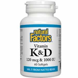 Vitamin K2 & D3 Витамин К2 и D3, 60 софтгел капсули