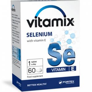 Fortex Vitamix Селен с витамин Е х60 таблетки Подпомага нормална функция на имунната система.Допринася за поддържане на нормалното състояние на косата, ноктите и кожата