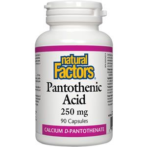 Пантотенова киселина Витамин В5 250 mg, 90 капсули При смущения в мозъчната дейност и отслабване на паметта. За лечение на хроничен стрес и силно безпокойство.