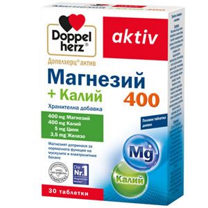 Doppelherz Допелхерц актив Magnesium Kalium за нормална функция на мускулите X30 таблетки