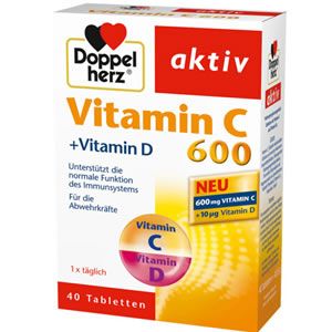 Doppel Herz, Актив, Витамин C, 600, 30 Таблетки