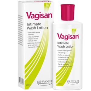 Vagisan Intimate Wash Lotion Интимен лосион 200 мл За жени на всяка възраст за поддържане на хигиена в интимната област. Подходящ за ежедневна употреба дори при бременност или при наличие на вагинални инфекции