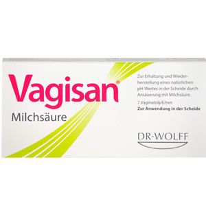Vagisan Млечна киселина за подпомагане на вагиналната флора 7 свещички Dr Krut Wolff