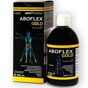AboPharma Aboflex Gold сироп за стави 500 мл Подпомага естественото производство на колаген в организма което се грижи се за доброто състояние на костите, ставите и сухожилията. 