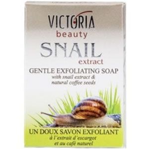 Victoria Beauty Snail Extract Ексфолиращ сапун 75гр Притежава хидратиращо, омекотяващо и тонизиращо действие, благодарение на екстракта от градински охлюв в състава си