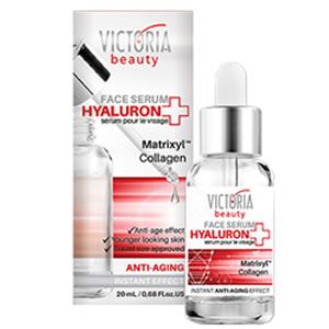 Victoria Beauty Hyaluron + Matrixyl Серум 20мл Концентриран продукт, специално формулиран, за да осигури ефективна грижа за кожата срещу признаците на стареене
