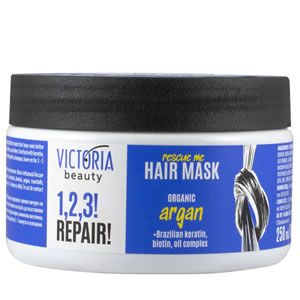 Victoria Beauty Repair Маска за коса 250мл Насища всеки косъм с хранителни вещества, запечатва влагата в него и помага на косата да възстанови оригиналните си устойчивост