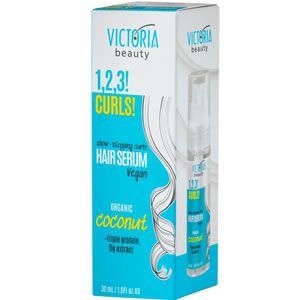 Victoria Beauty Curls Серум 30мл За добре оформени къдрици. С троен протеин и екстракти от кокос и смокиня